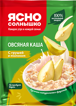 Каша овсяная с грушей и молоком ™«Ясно Солнышко»