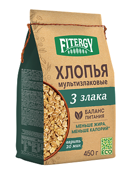 ХЛОПЬЯ «FITERGY 3 ЗЛАКА»